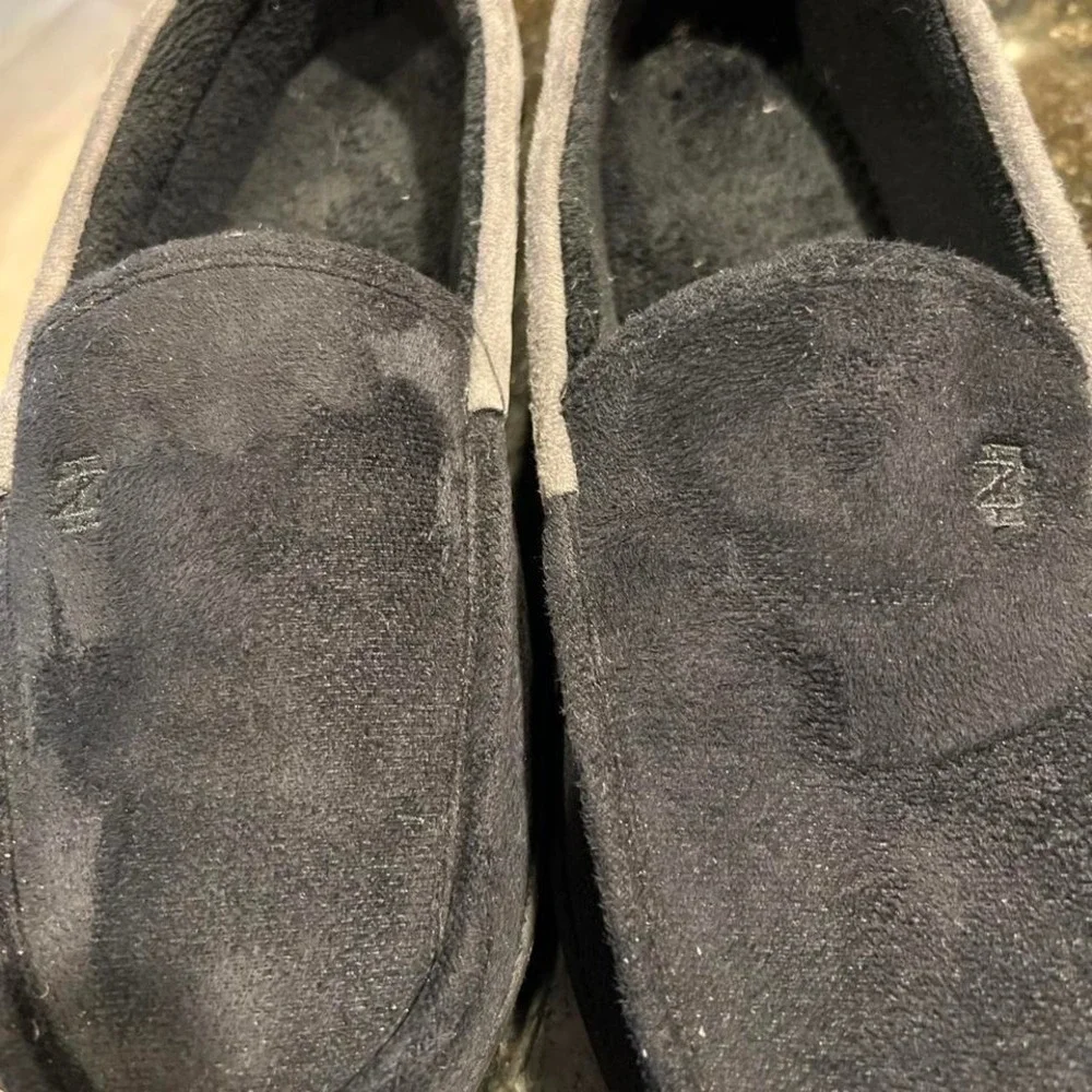 IZOD Men's Two-Tone Moccasin Slipper, Warm Soft Classic Slip-On‎ Size XL 11-12